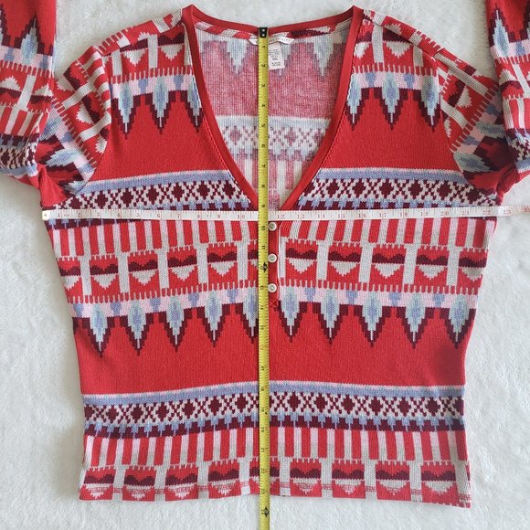 VICTORIA'S SECRET Pullover Multicolor V Neck Sweater SZ XL - Picture 10 of 15